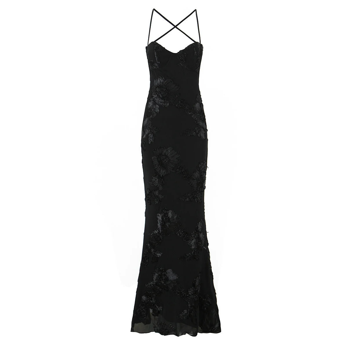Emily | Lace Maxi Dress Open Back