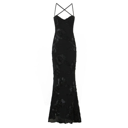 Emily | Lace Maxi Dress Open Back