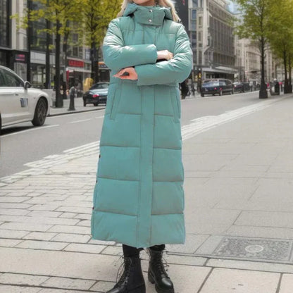 Women's Wool Blend Winter Coat with Hood