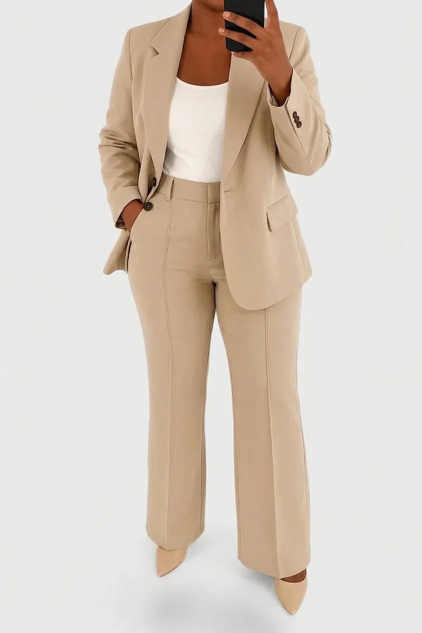 Two-Piece Blazer and Pant Suit Set
