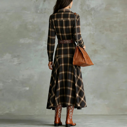 Plaid Flannel Shirt Dress