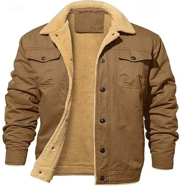 Men's Sherpa Collar Winter Trucker Jacket