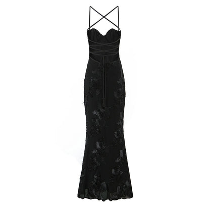 Emily | Lace Maxi Dress Open Back
