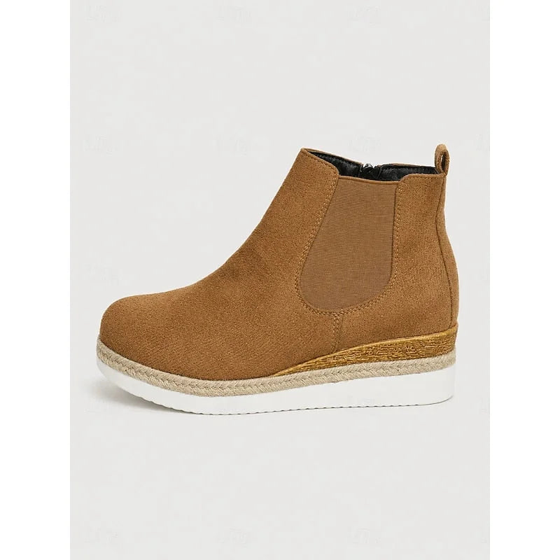 Chelsea Boots – Burgundy Wedge Ankle