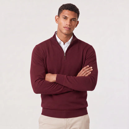 Men's Quarter-Zip Knit Sweater