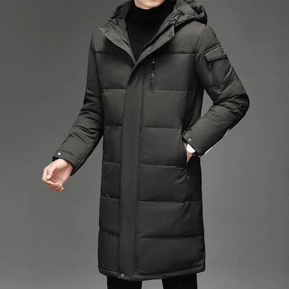 Men's Longline Hooded Puffer Coat