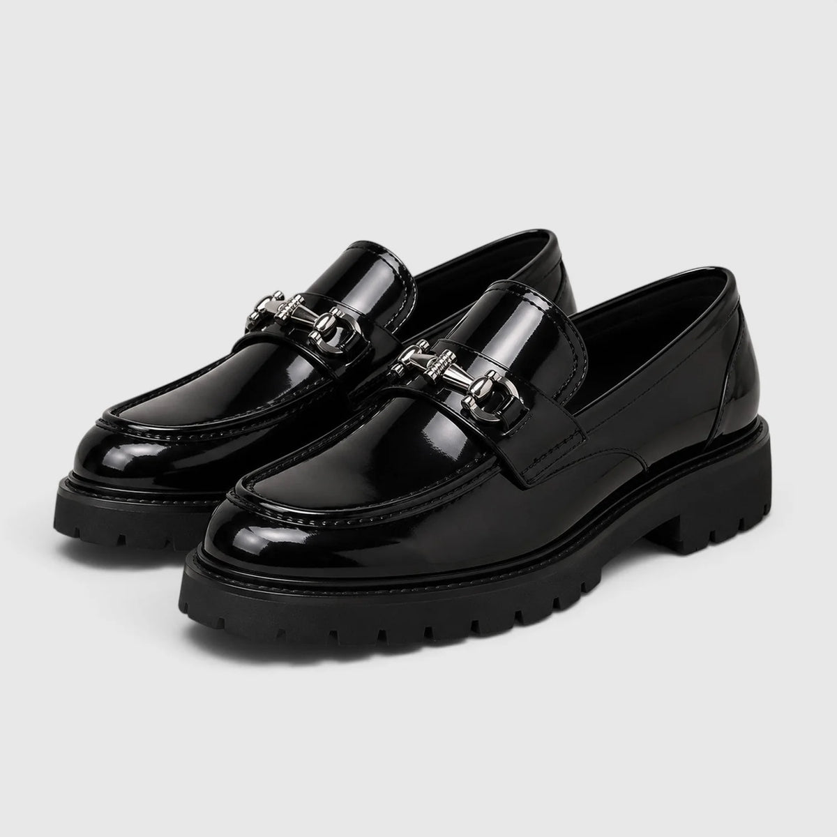 Men's Loafers Chunky Sole Horsebit Slip-On