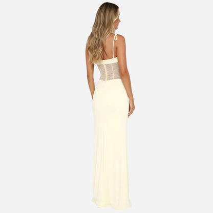 Lace Maxi Dress – Black Lace Bodice