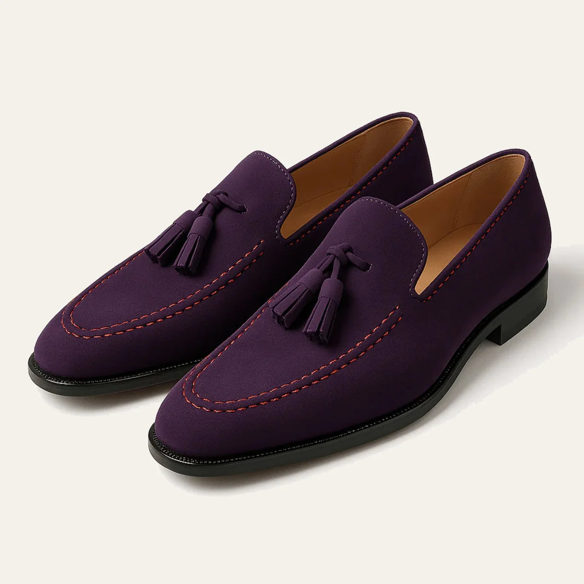 Men's Loafers Suede Tassel Slip-On
