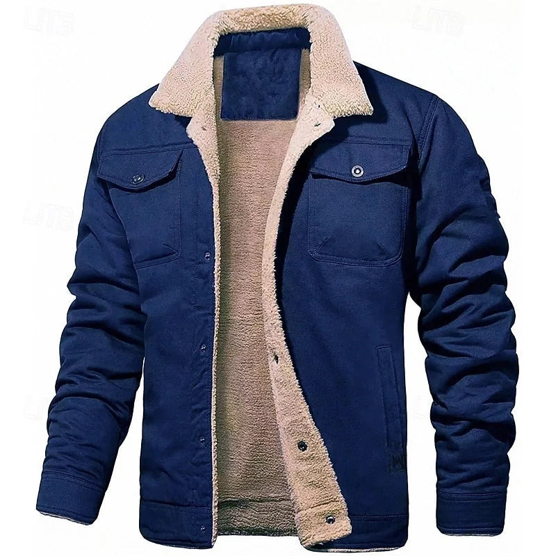 Men's Sherpa Collar Winter Trucker Jacket