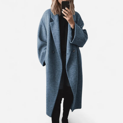 Wool Coat – Grey Oversized Longline