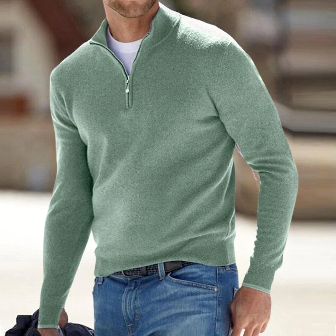 Men's Knit Half-Zip Pullover Sweater