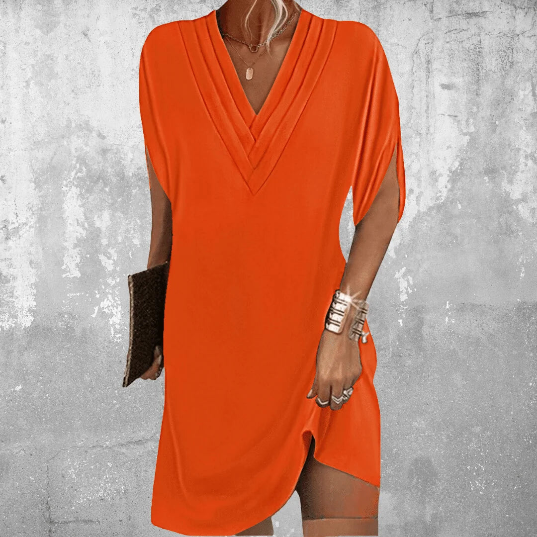 V-Neck Wrap Mini Dress