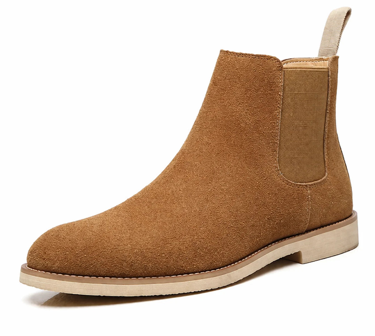 Men's Chelsea Boots – Black Suede Crepe Sole