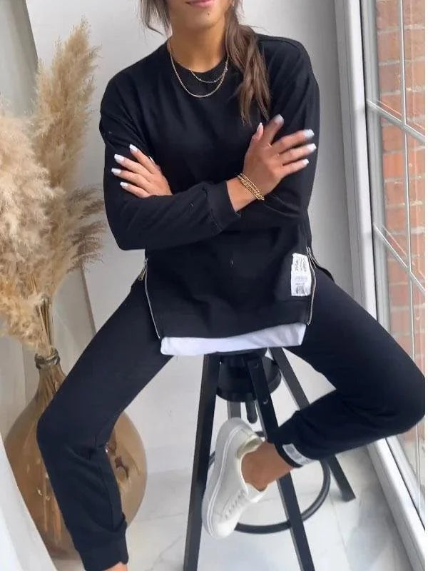 Women's Knit Pullover and Jogger Lounge Set