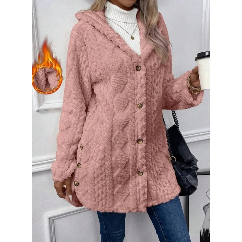 Women's Hooded Fleece Winter Jacket