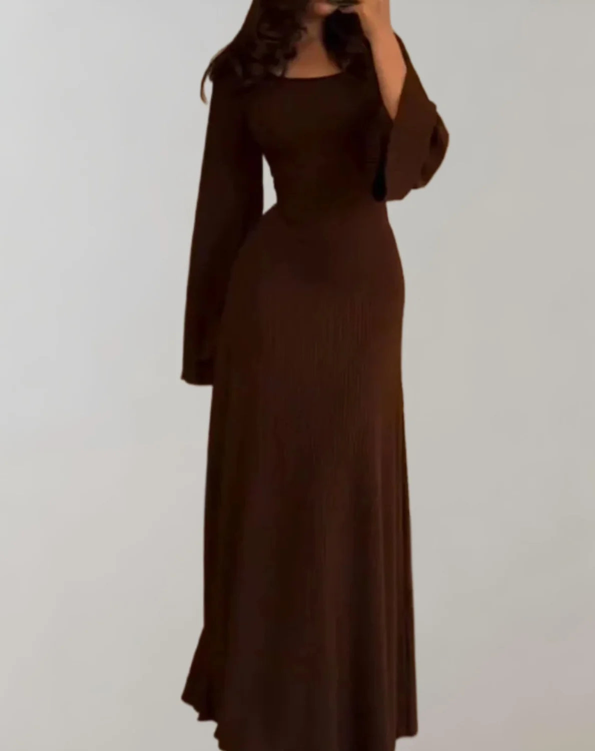Sweater Dress – Black Bell Sleeve Maxi