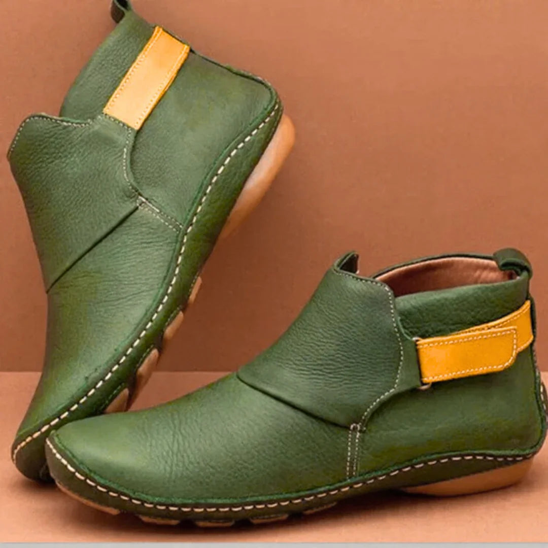 Mirelda | Fold-Over Ankle Boots Slip-On