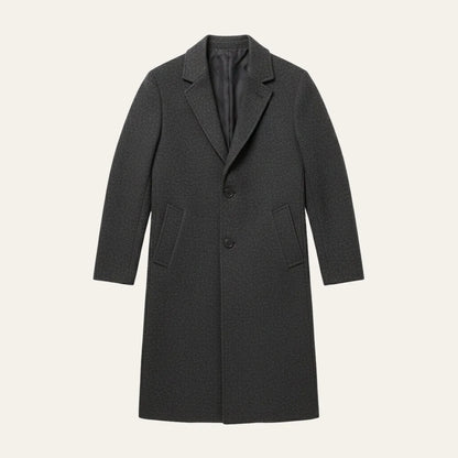 Men's Single Breasted Overcoat Cotton Blend