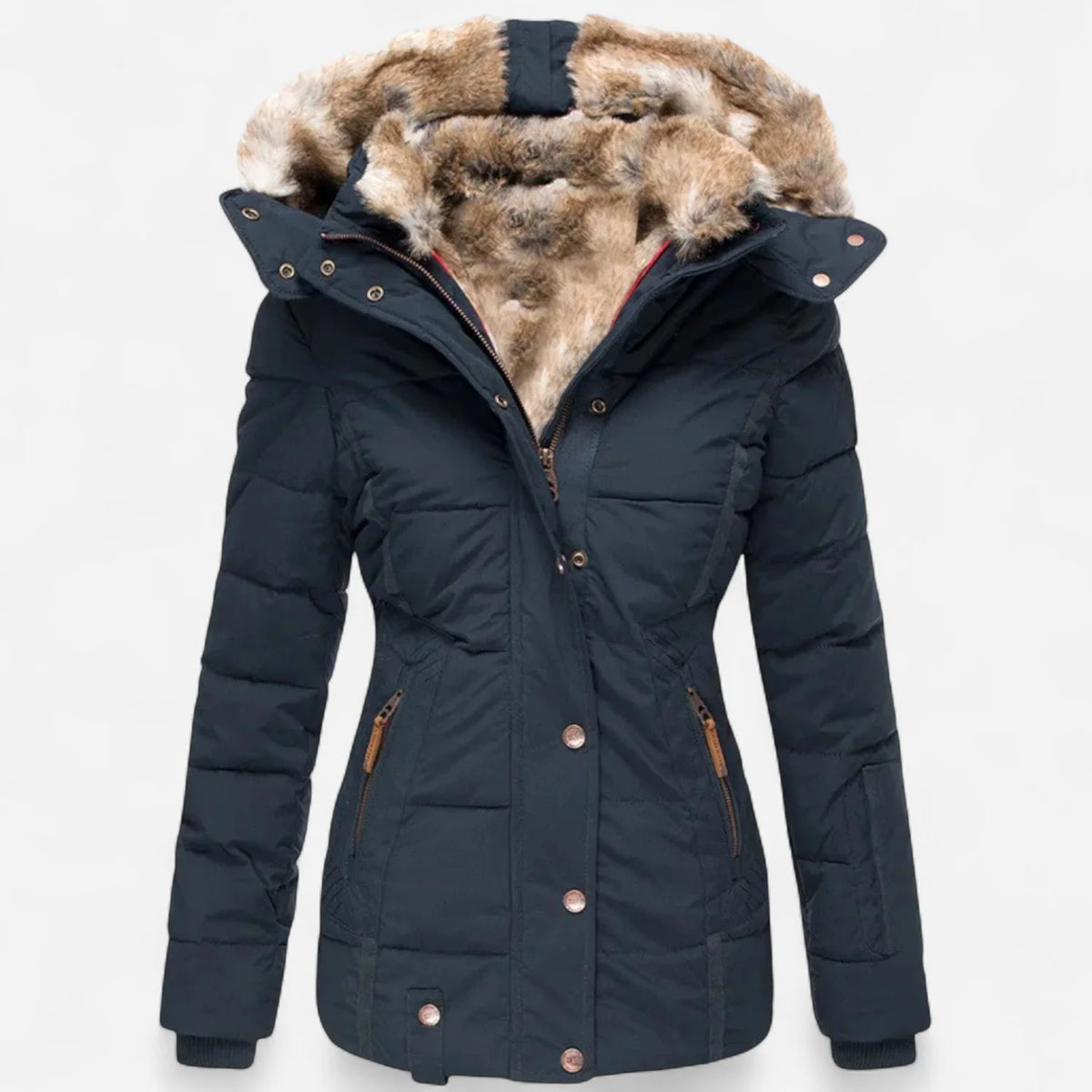 Aisa | Lined Winter Coat Button Front