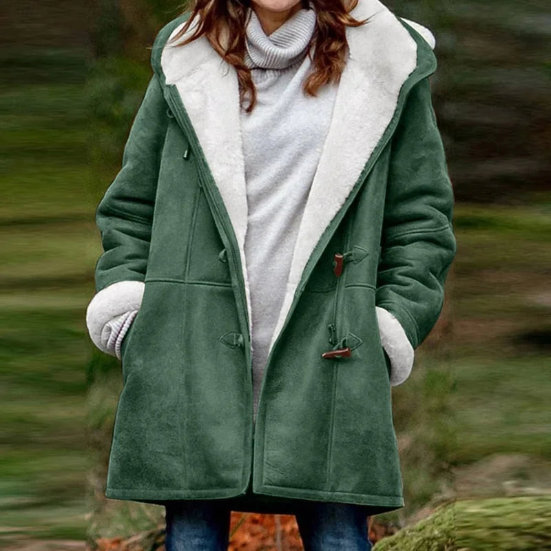 Women's Hooded Winter Coat with Fleece Lining