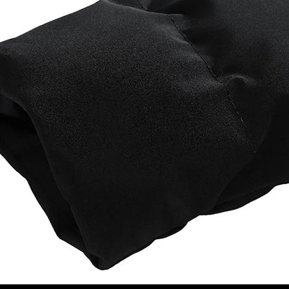 Men's Puffer Jacket – Black Hooded Side Pockets