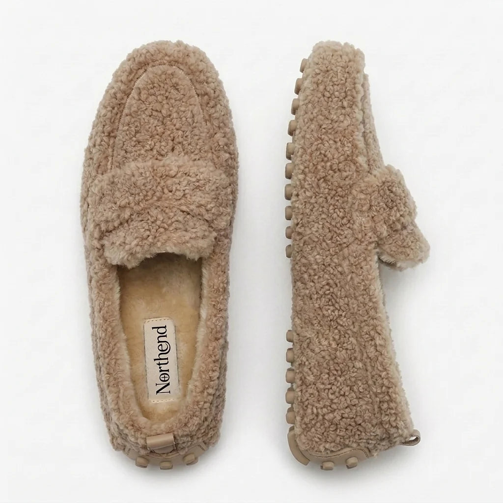 Fuzzy Teddy Loafers Slip-On