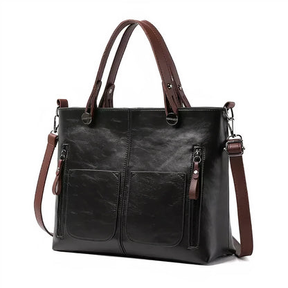 Large Tote Bag with Front Pockets