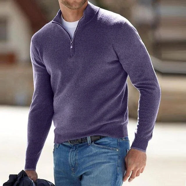 Men's Knit Quarter Zip Sweater
