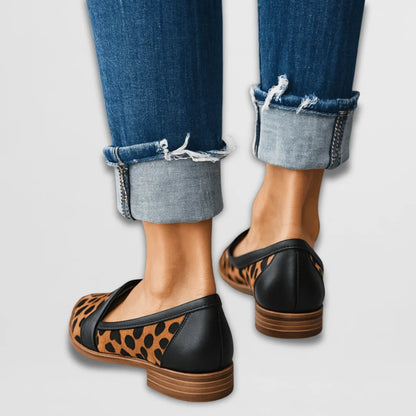 Pointed Toe Loafers with Strap Detail