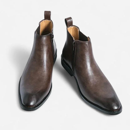 Men's Chelsea Boots – Black Polished Pointed Toe
