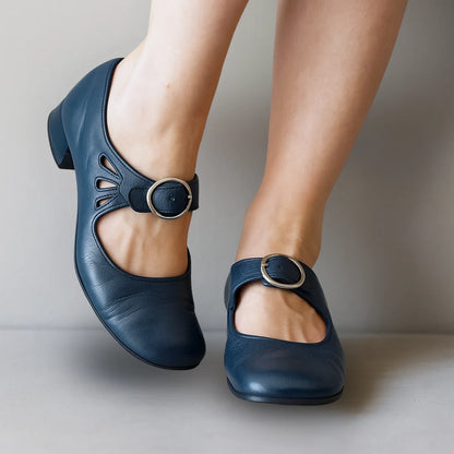 Mary Jane Pumps with Ankle Strap