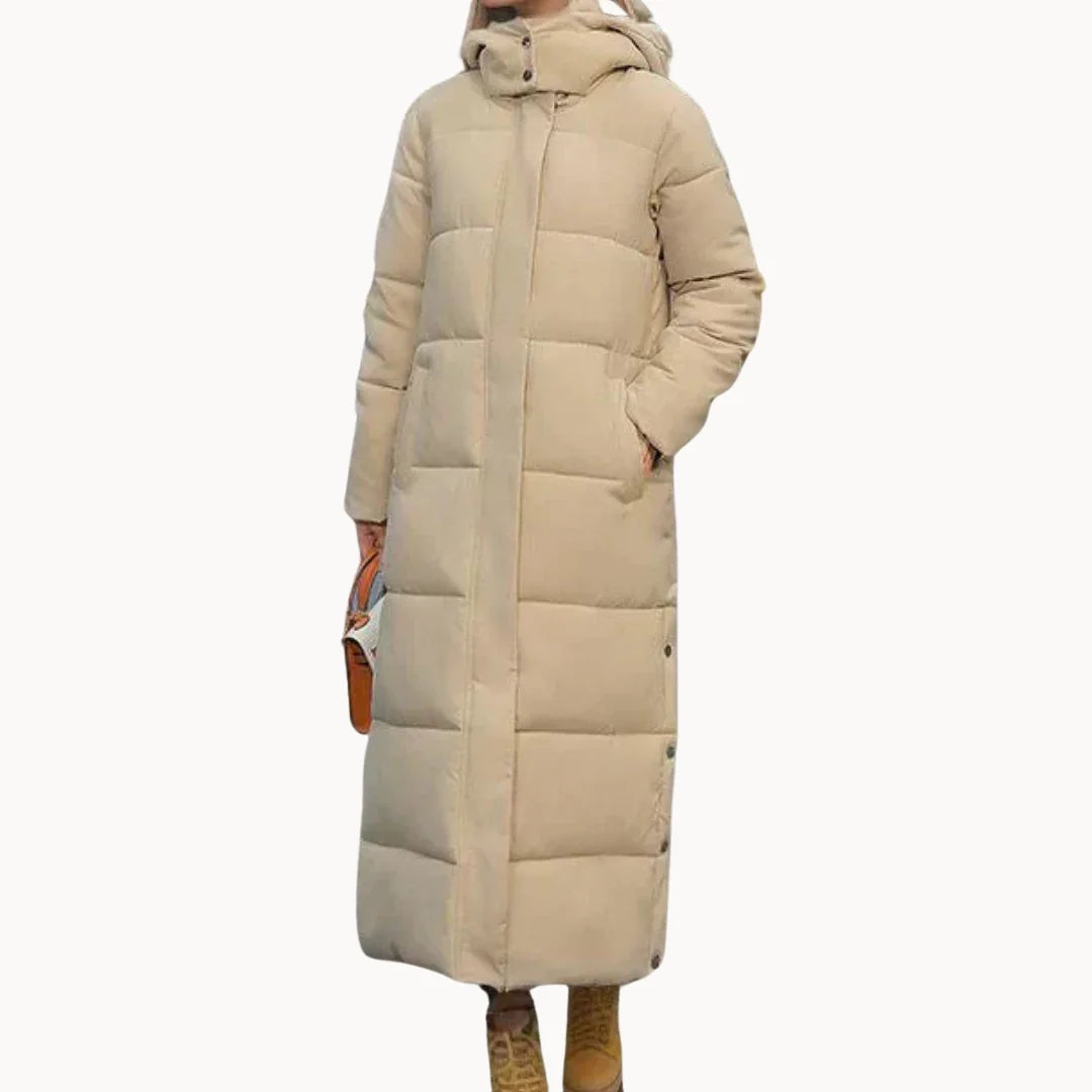 Women's Wool Blend Winter Coat with Hood