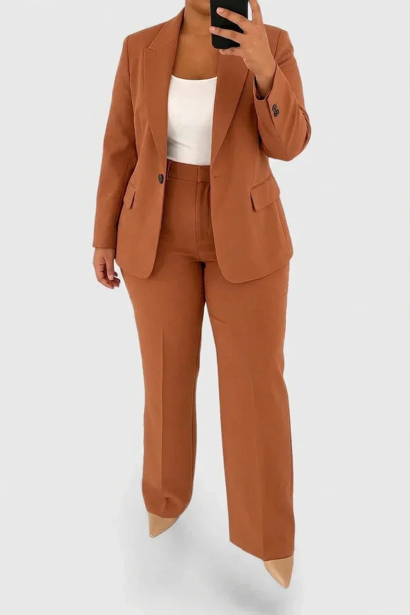 Two-Piece Blazer and Pant Suit Set