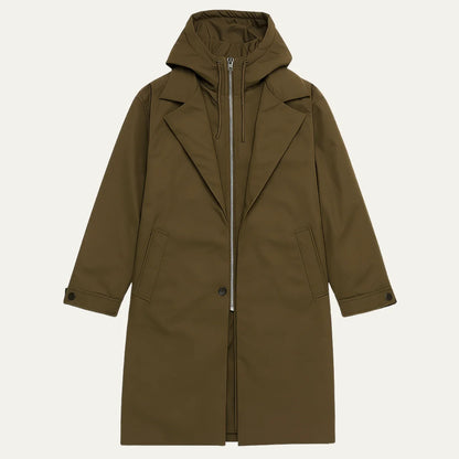 Oldborough | Men's Hooded Long Rain Coat