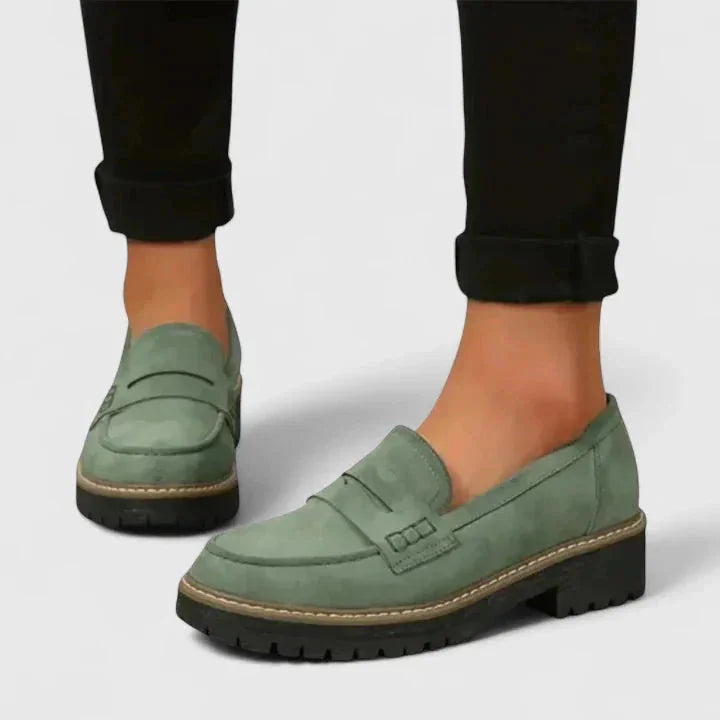 Chunky Lug Sole Penny Loafers
