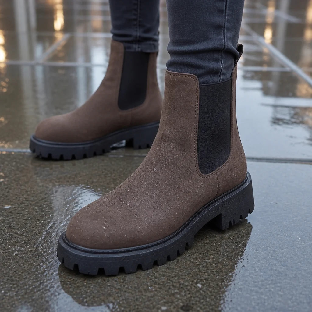 Wide-Fit Chelsea Boots with Stretch Panel
