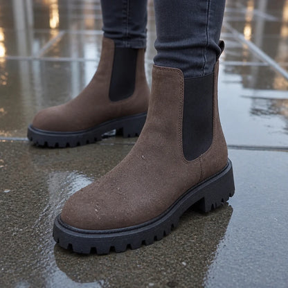 Wide-Fit Chelsea Boots with Stretch Panel