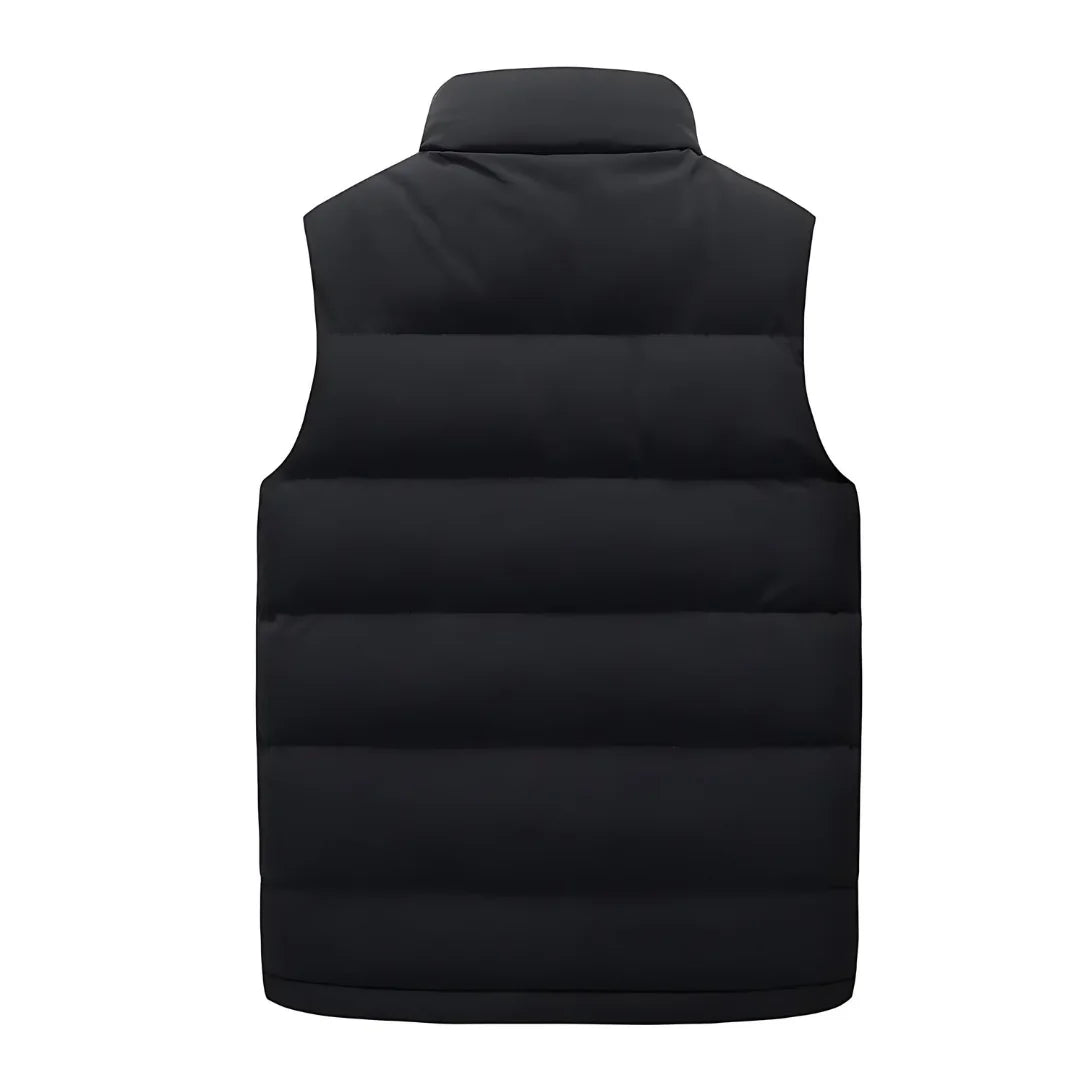 Men's Quilted Puffer Vest Stand Collar