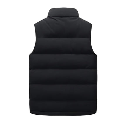 Men's Quilted Puffer Vest Stand Collar