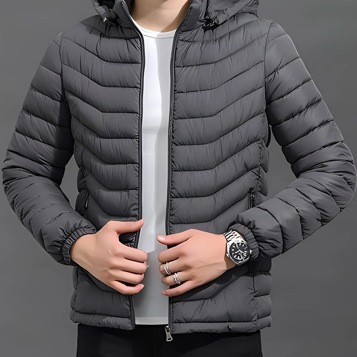 Men's Hooded Winter Puffer Jacket