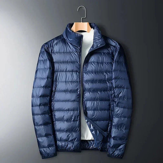 Men's Puffer Jacket – Navy Lightweight Packable