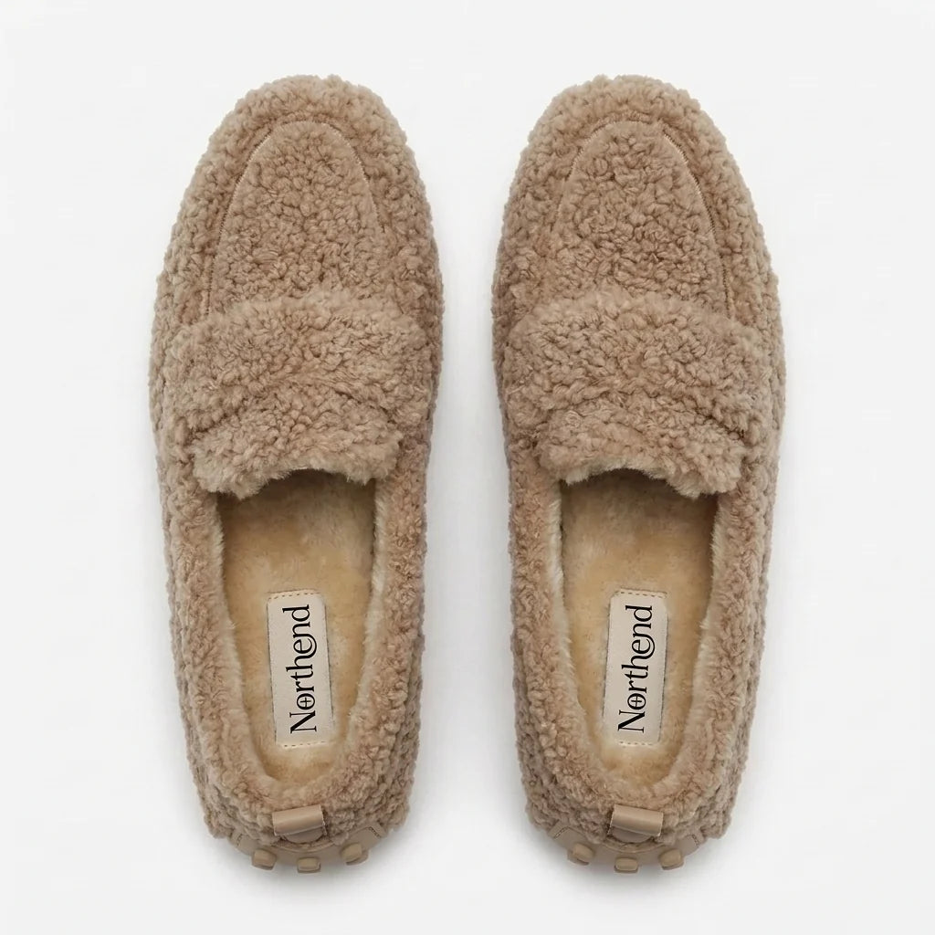 Fuzzy Teddy Loafers Slip-On