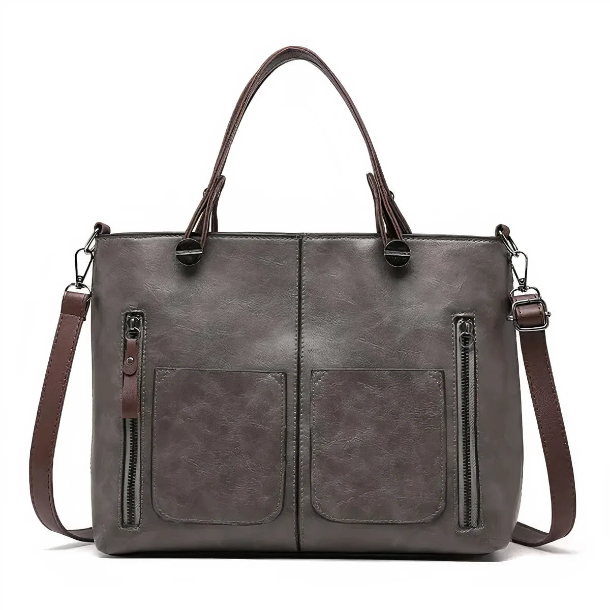 Large Tote Bag with Front Pockets
