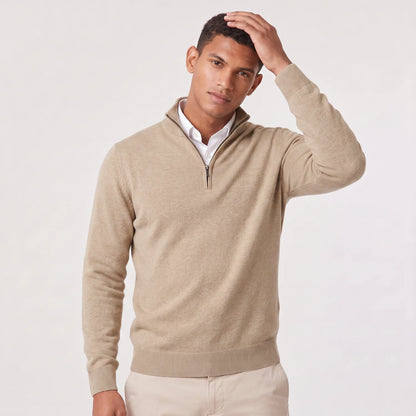 Men's Quarter-Zip Knit Sweater