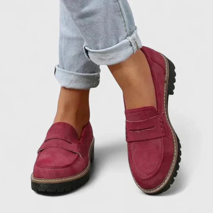 Chunky Lug Sole Penny Loafers