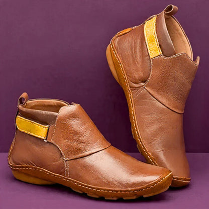 Mirelda | Fold-Over Ankle Boots Slip-On