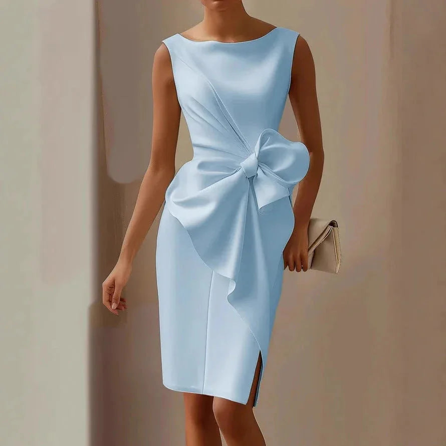 Mother of the Bride Bow Midi Dress