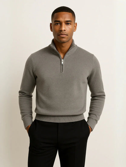 Men's Quarter-Zip Sweater Knit