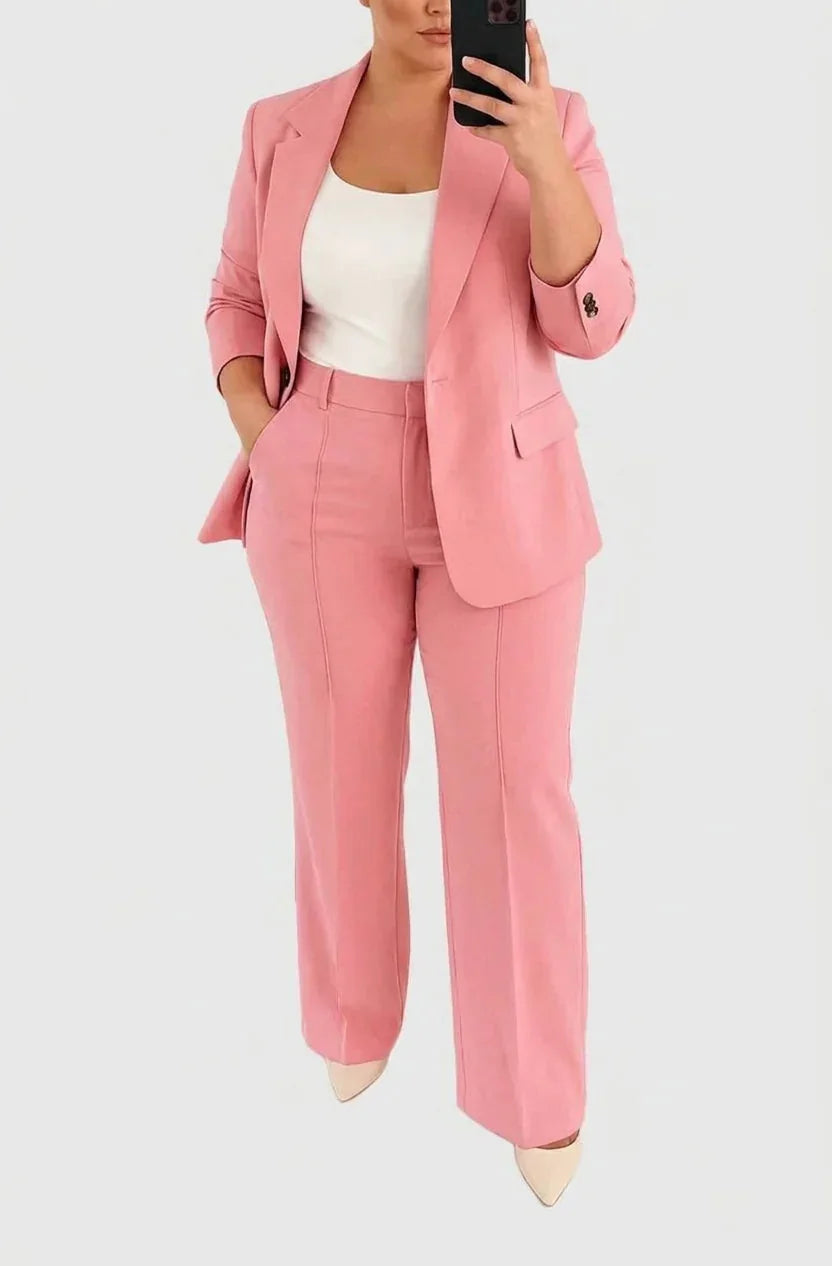 Two-Piece Blazer and Pant Suit Set